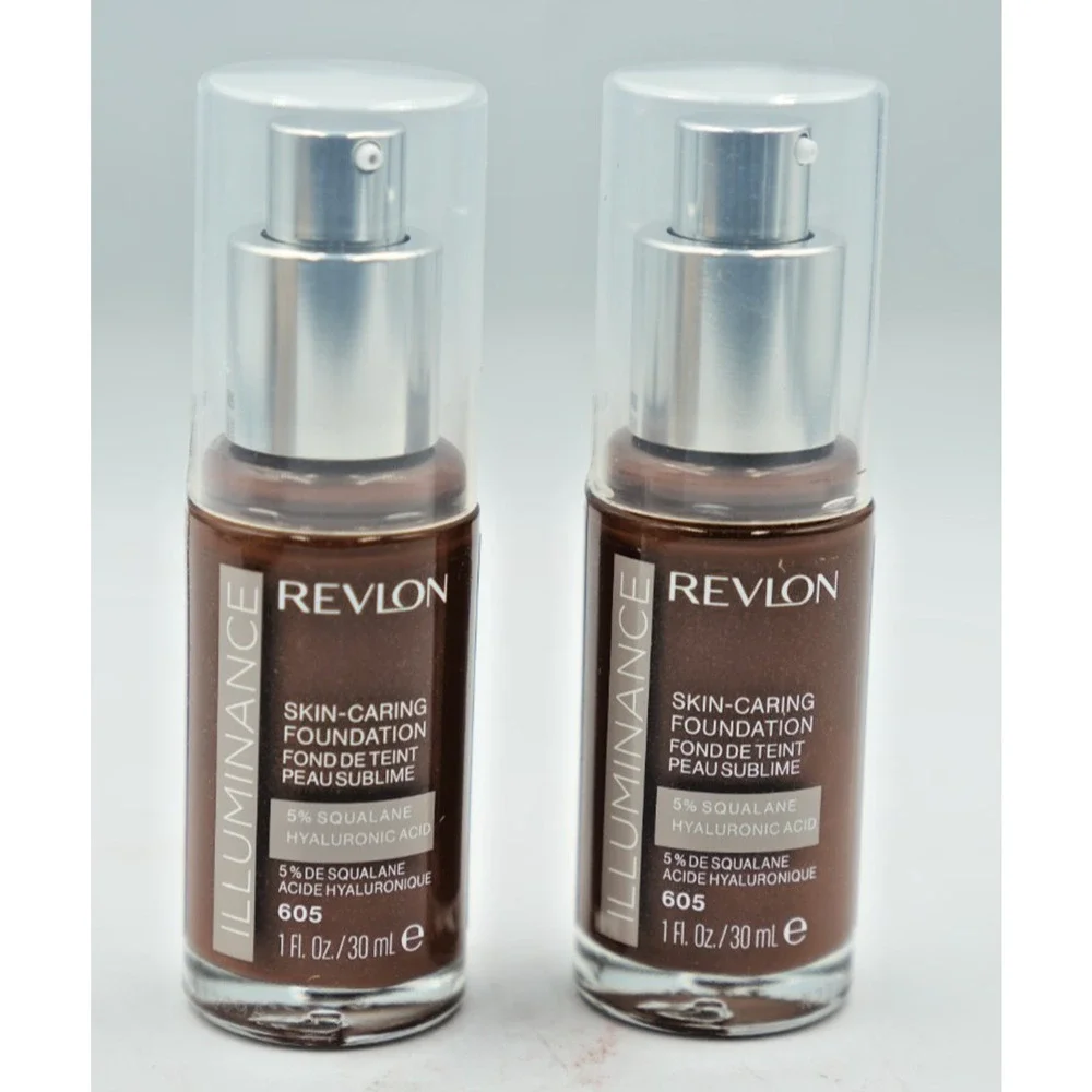 Revlon Illuminance Skin-Caring Foundation 605 + 501 1oz Duo Pack 5% Squalane‎